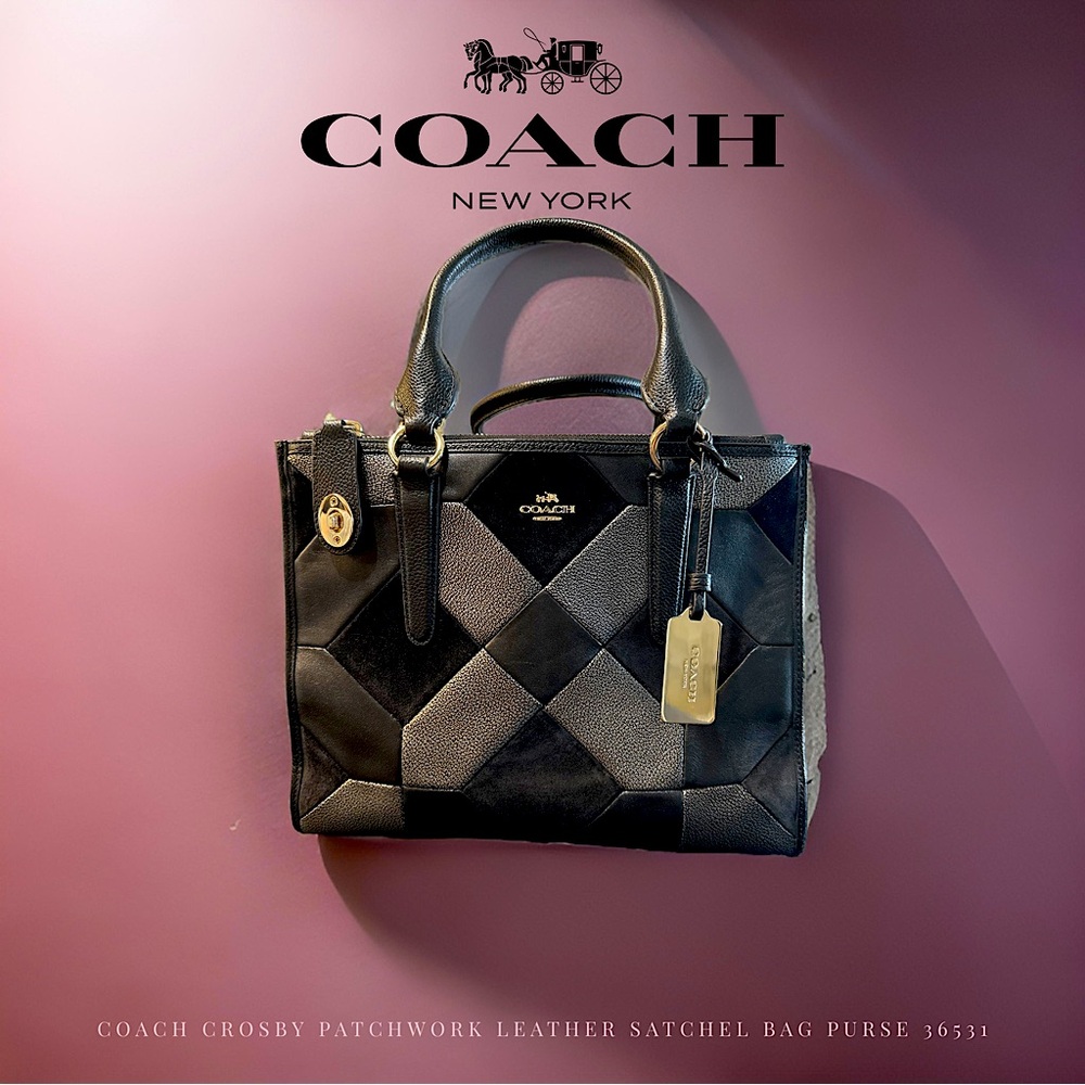 Coach - Crosby Patchwork Leather Satchel / Bag, Purse 36531.